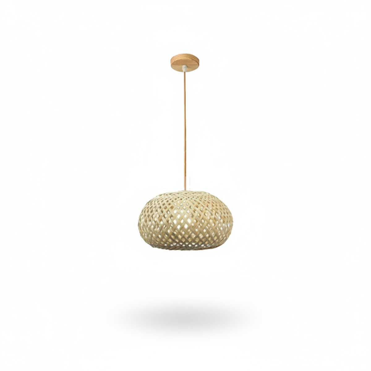 Handwoven Bamboo Chandelier – Easton