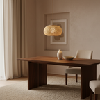 Handwoven Bamboo Chandelier – Easton