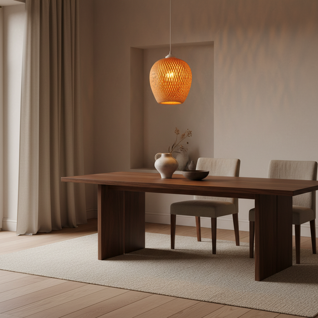 Handwoven Bamboo Chandelier – Avalon