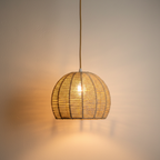 Handwoven Bamboo Chandelier – Aspen