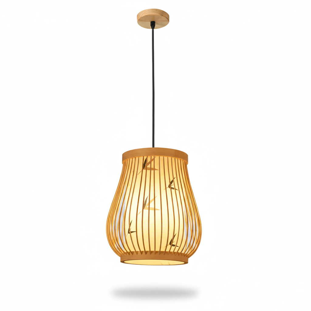 Handwoven Bamboo Chandelier – Arden