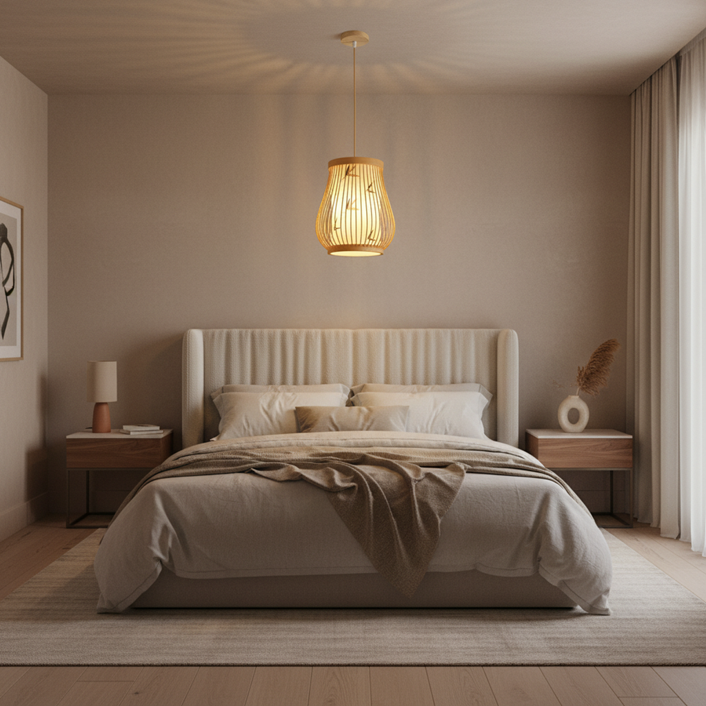 Handwoven Bamboo Chandelier – Arden