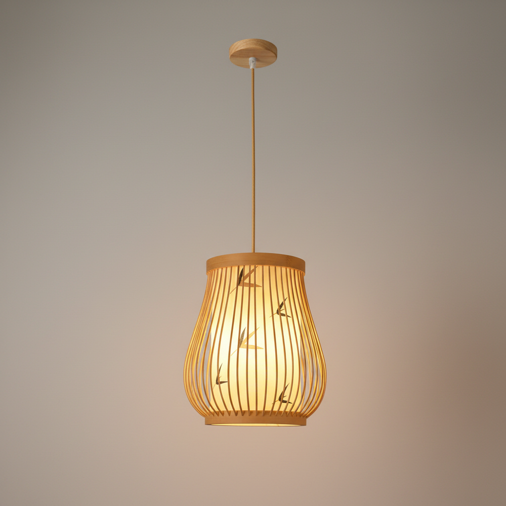 Handwoven Bamboo Chandelier – Arden