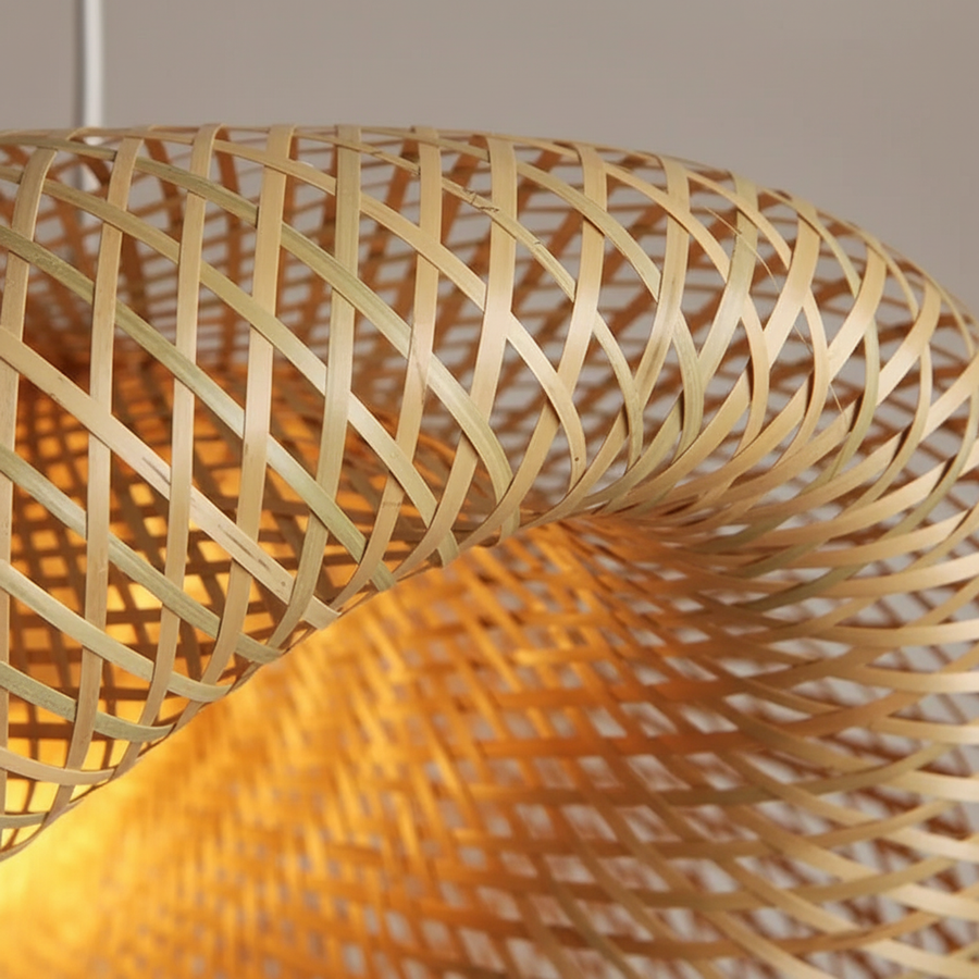 Handwoven Bamboo Chandelier – Clifton