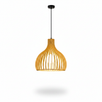 Handwoven Bamboo Chandelier – Emery