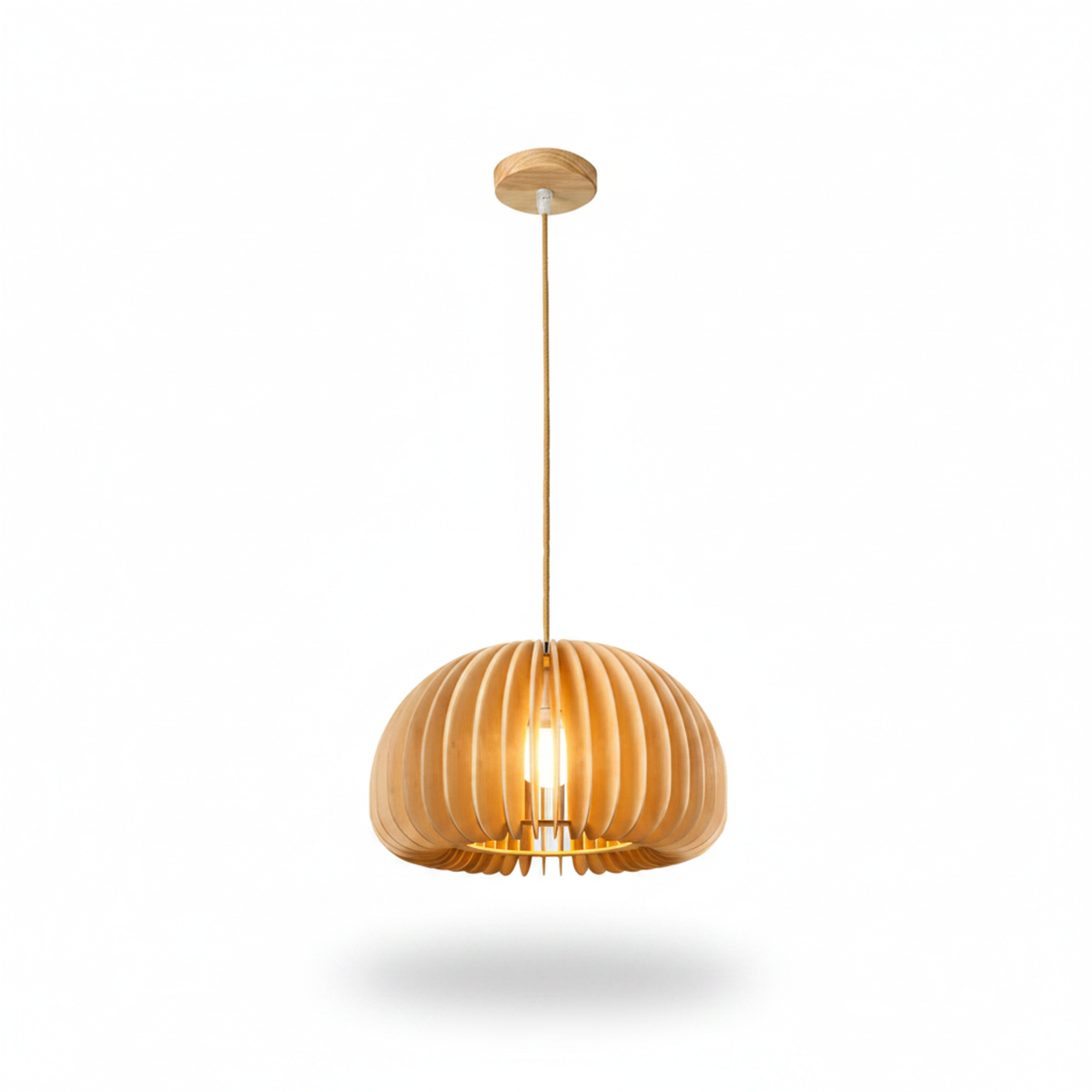Handwoven Bamboo Chandelier – Everett