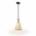 Handwoven Bamboo Chandelier – Cedar