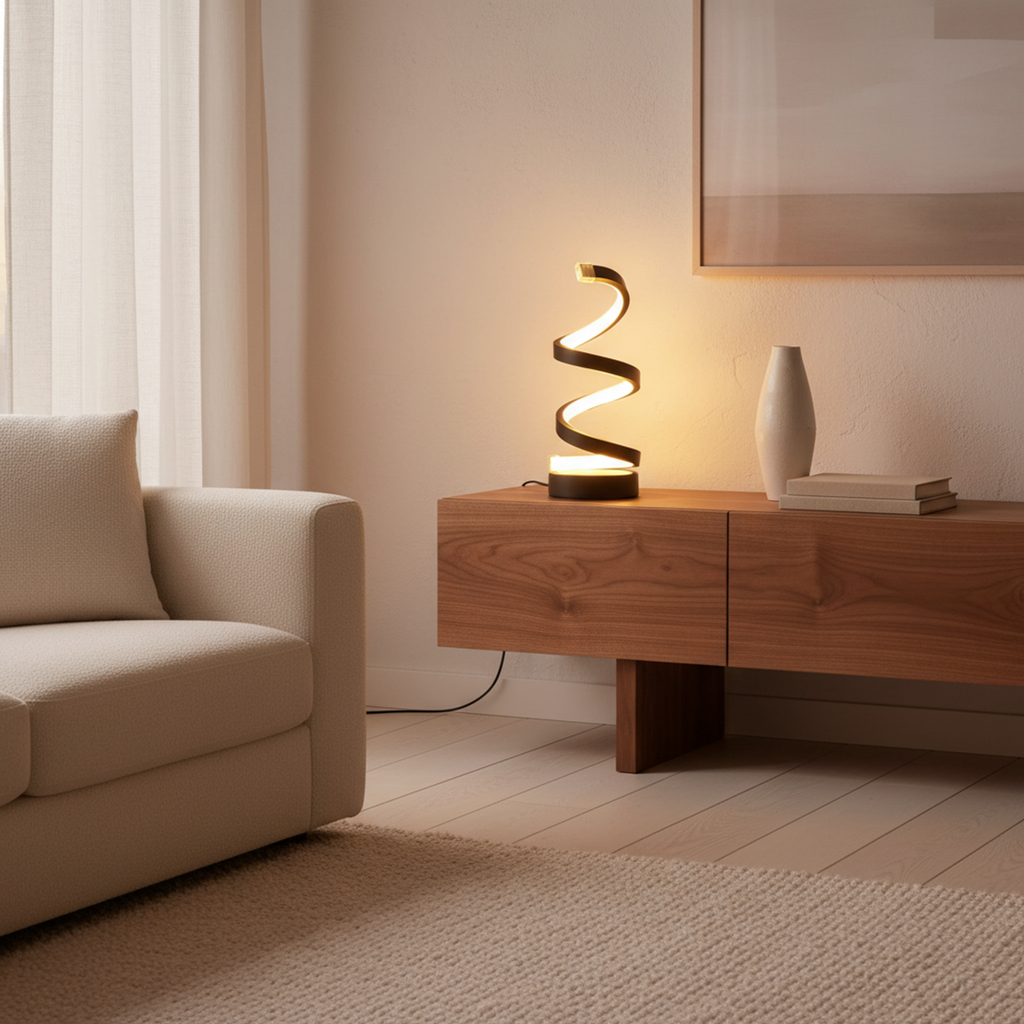 Modern Spiral LED Table Lamp