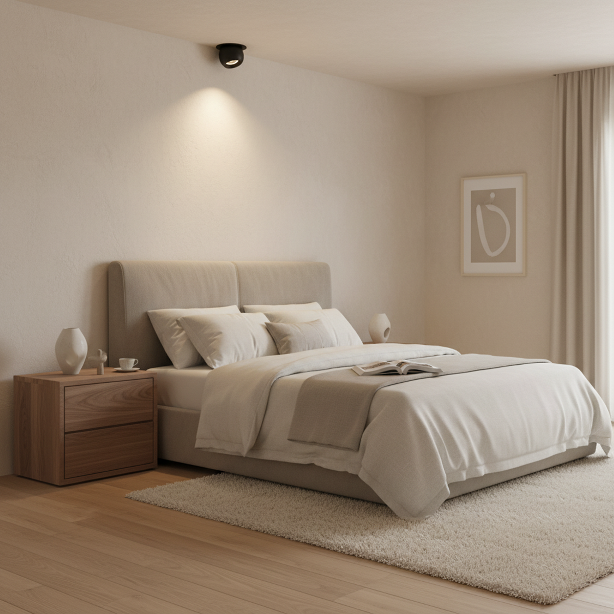 Black Recessed Small Beam LED Spotlight Warm White