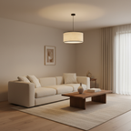 Modern Black Wabi Sabi Japanese Chandelier Warm Light