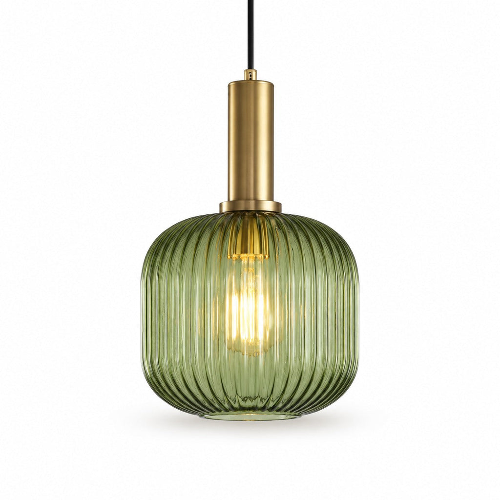 Ribbed Glass Pendant Light