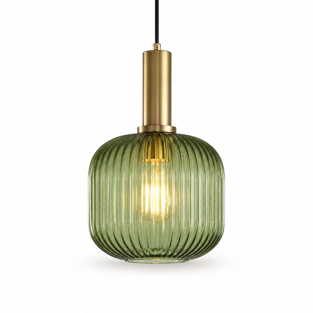 Ribbed Glass Pendant Light