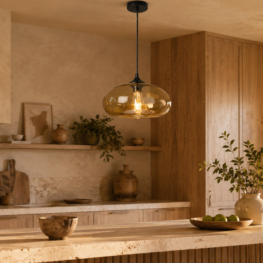 Colored Glass Pendant Light