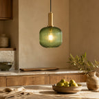 Ribbed Glass Pendant Light
