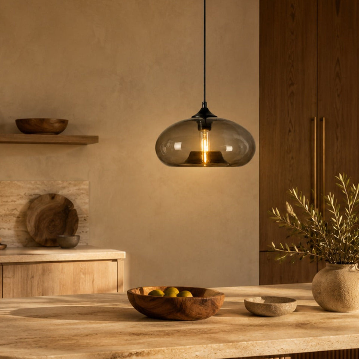 Colored Glass Pendant Light