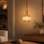 Ribbed Glass Pendant Light