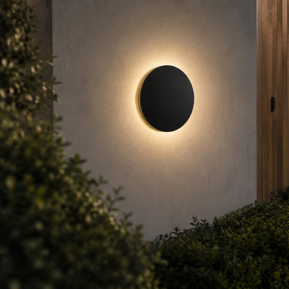 Round Outdoor Wall Sconce
