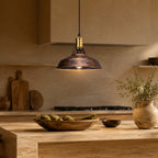 Aged Metal Pendant Light