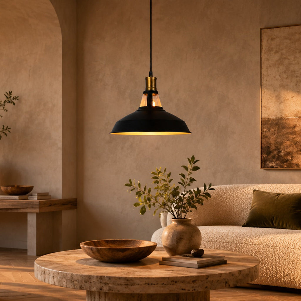 Aged Metal Pendant Light