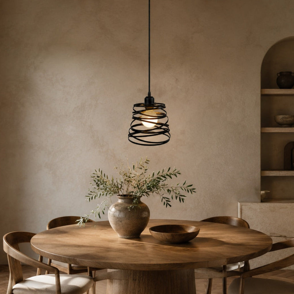 Spiral Metal Pendant Light