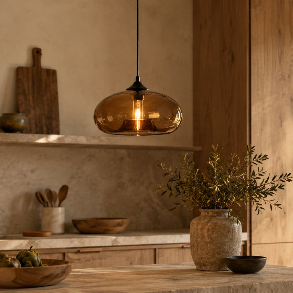 Colored Glass Pendant Light