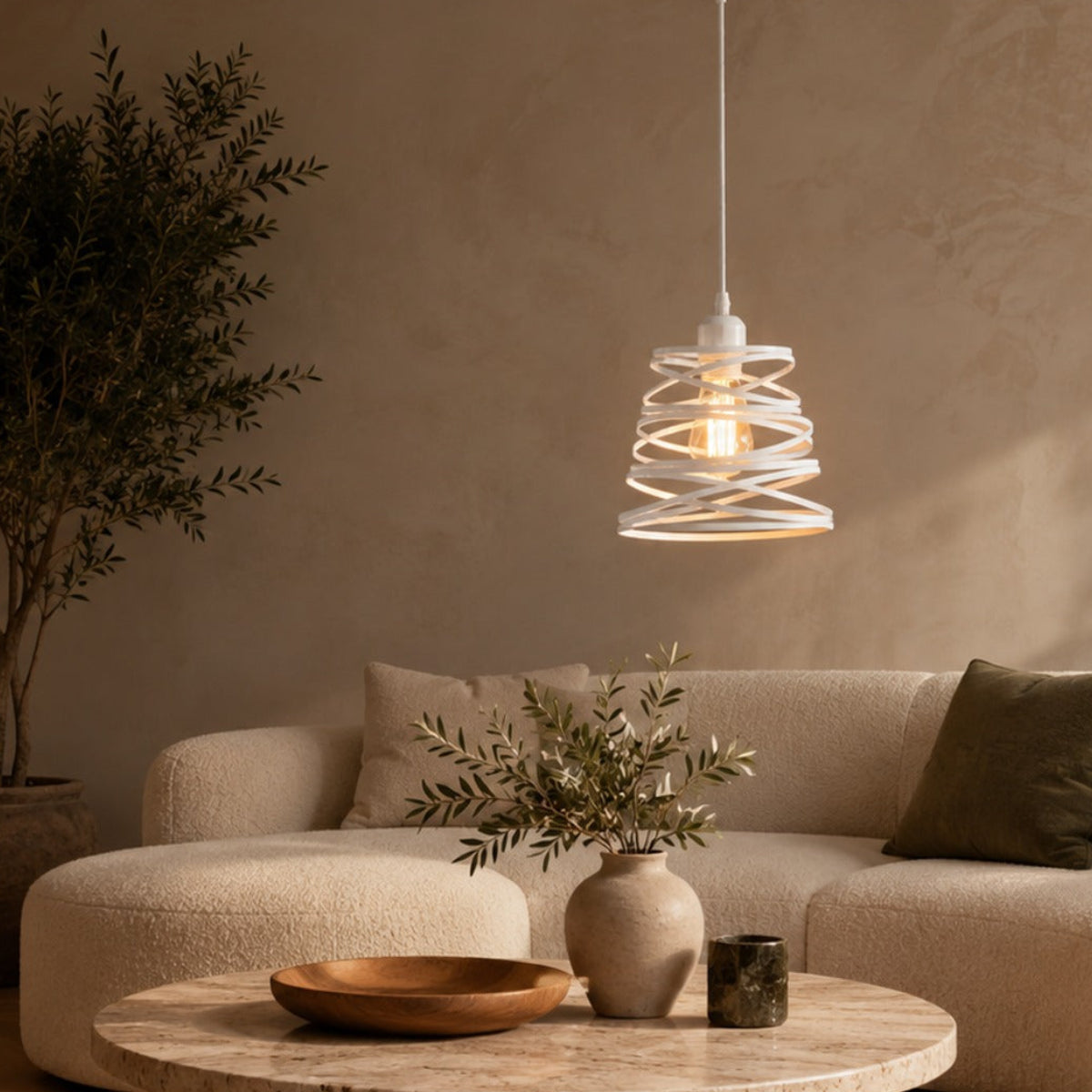 Details in the Spiral Metal Shade