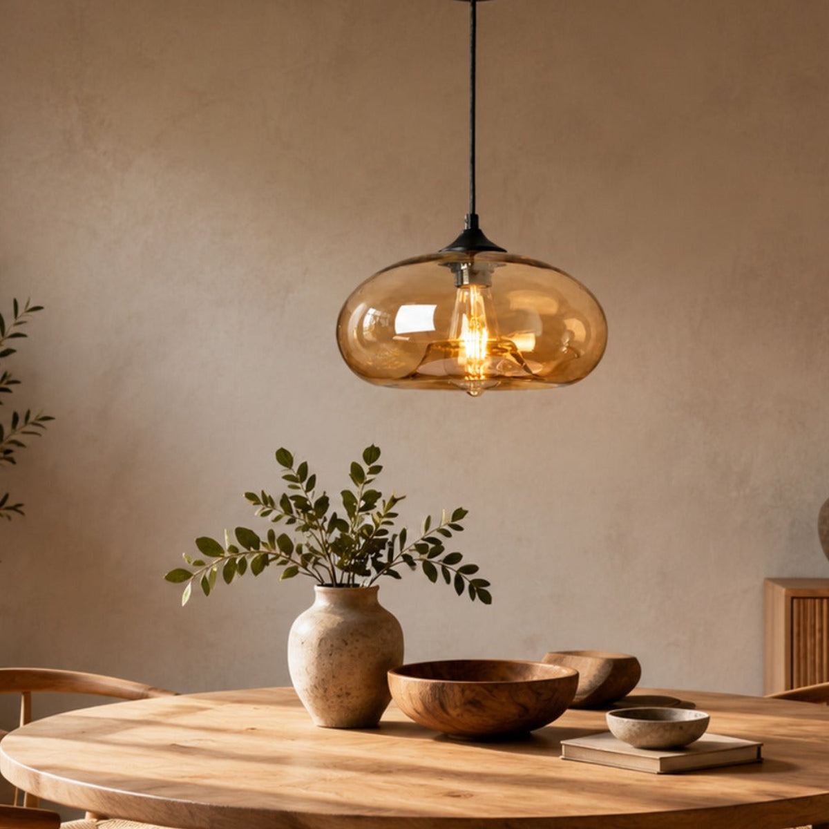 Colored Glass Pendant Light