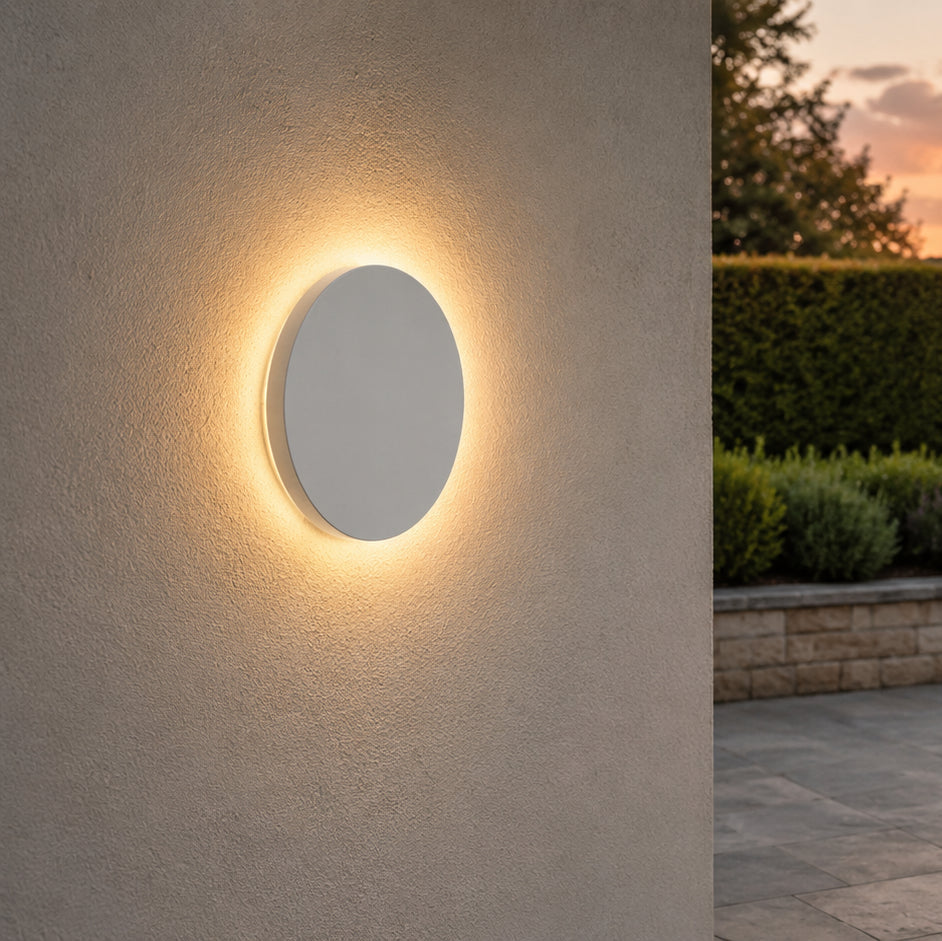Round Outdoor Wall Sconce