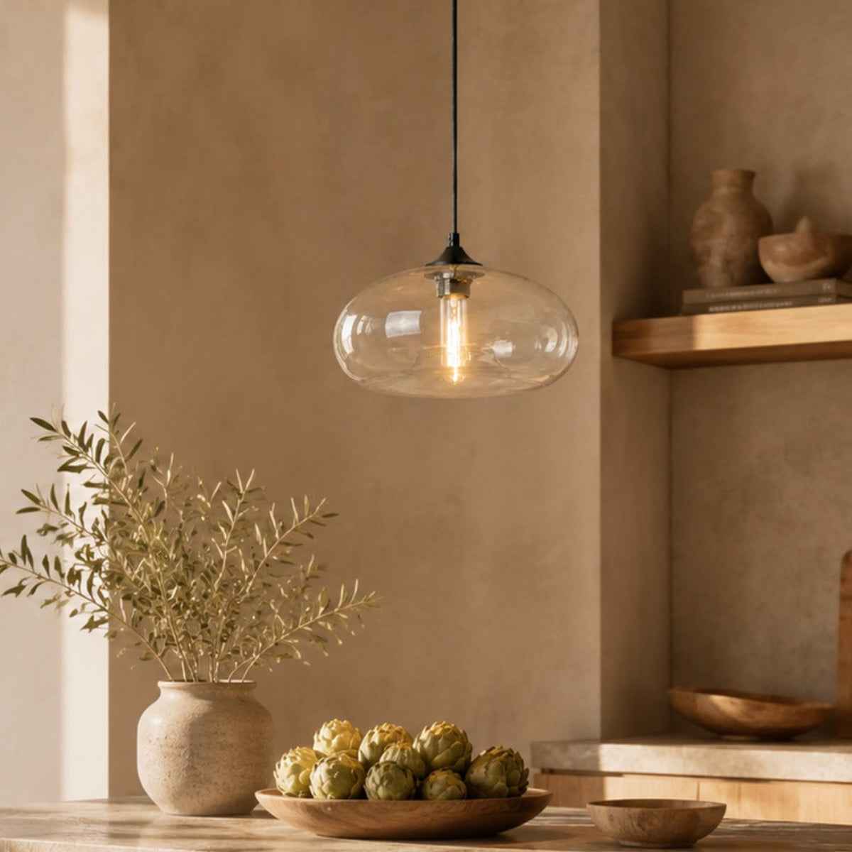 Colored Glass Pendant Light