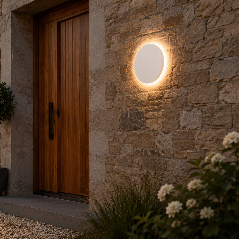 Round Outdoor Wall Sconce