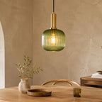 Ribbed Glass Pendant Light