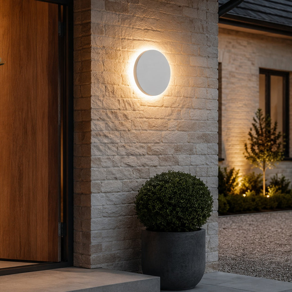 Round Outdoor Wall Sconce