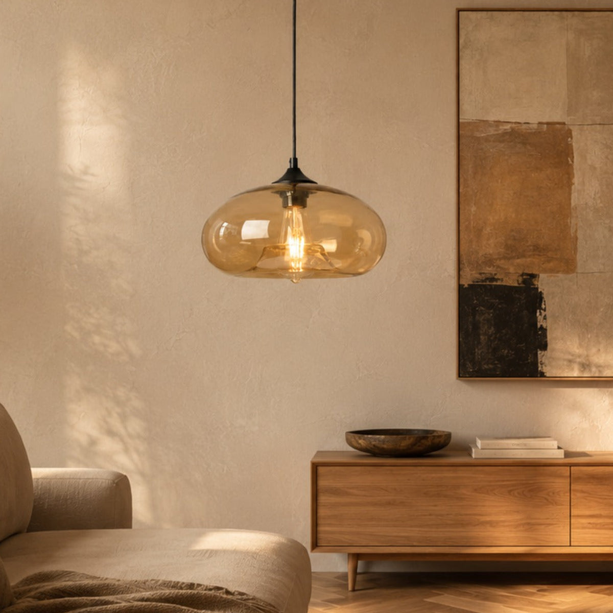 Colored Glass Pendant Light