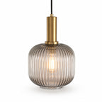 Ribbed Glass Pendant Light