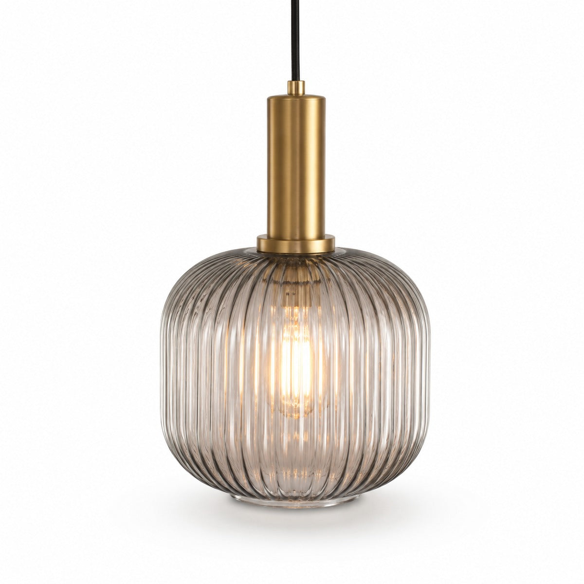 Ribbed Glass Pendant Light