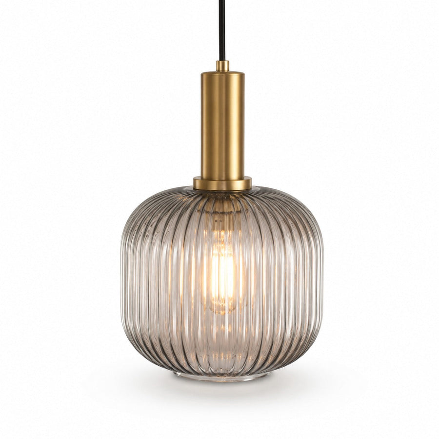 Ribbed Glass Pendant Light