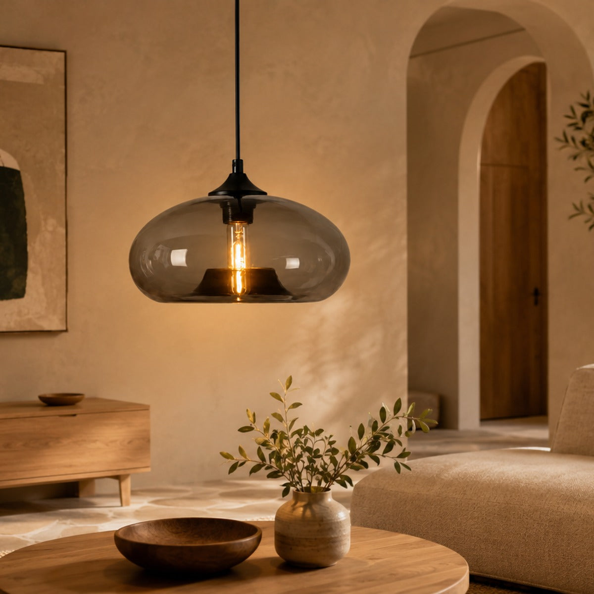 Colored Glass Pendant Light