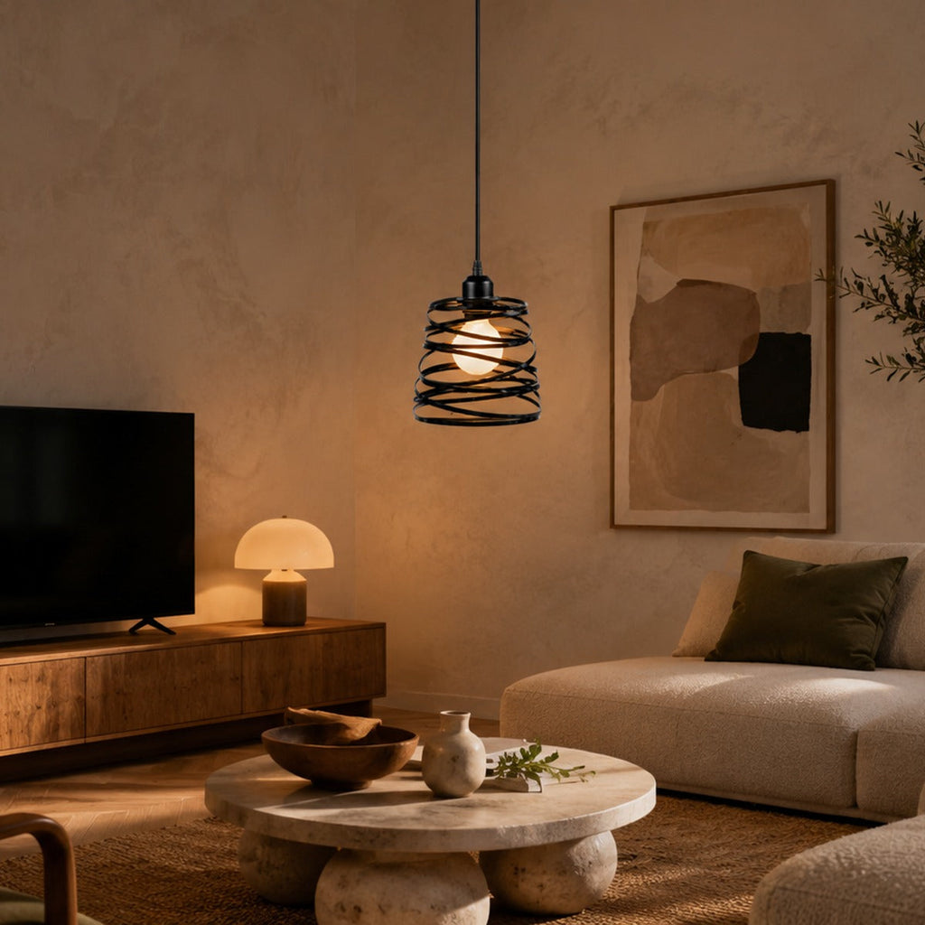 Spiral Metal Pendant Light