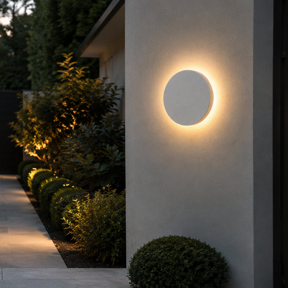 Round Outdoor Wall Sconce