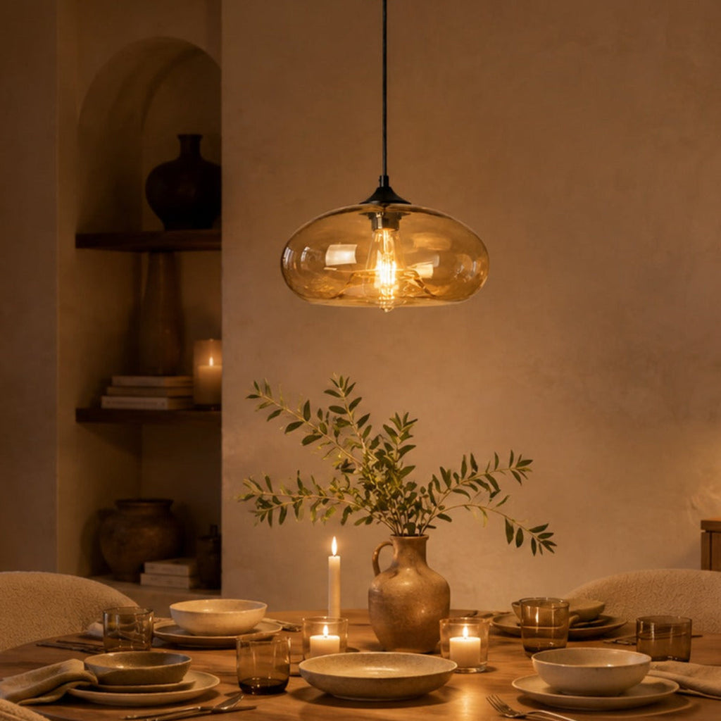 Colored Glass Pendant Light