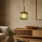Ribbed Glass Pendant Light