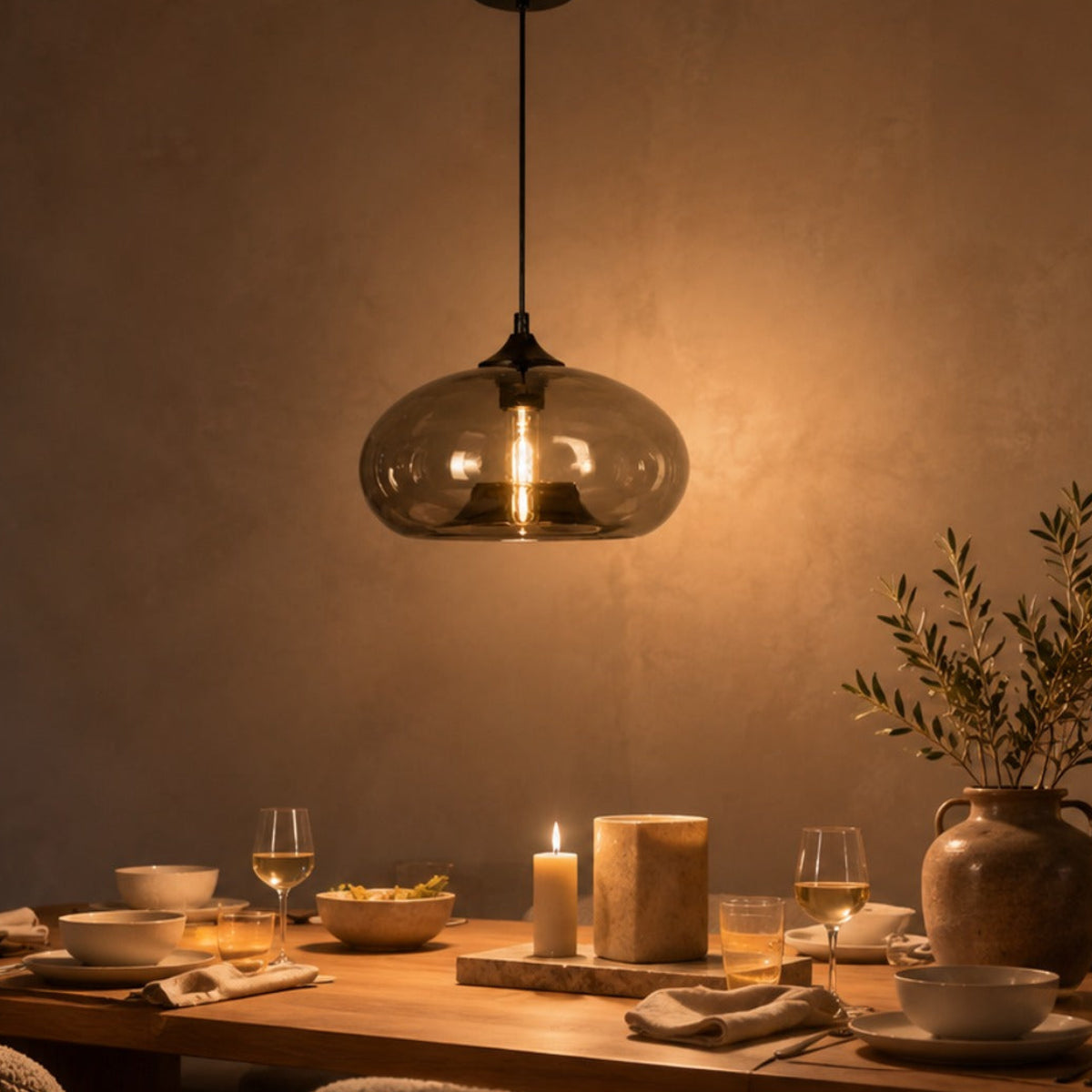 Colored Glass Pendant Light