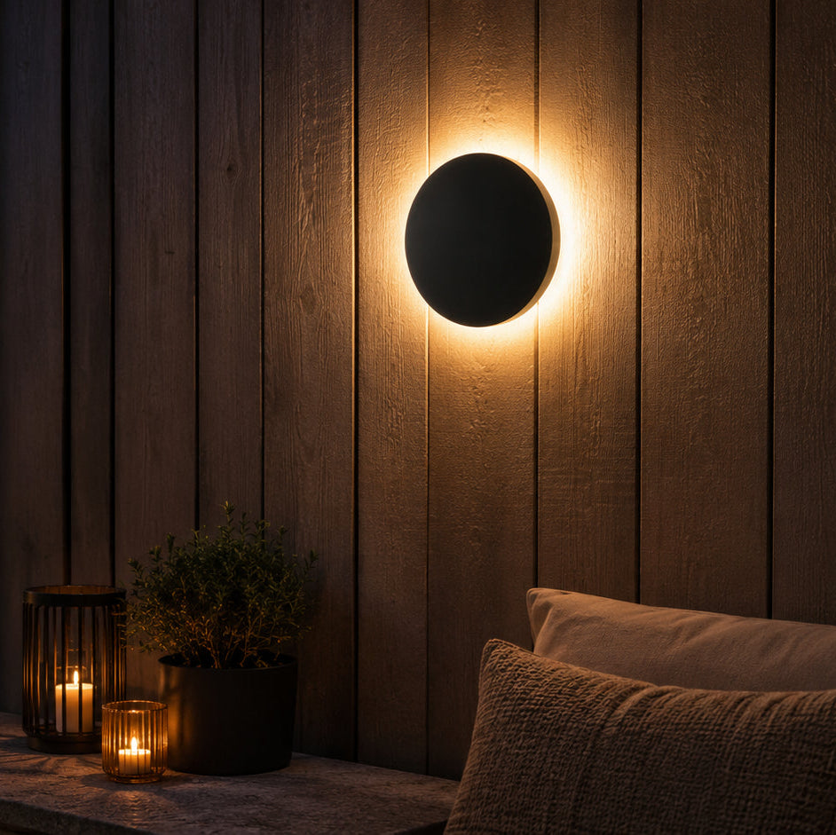 Round Outdoor Wall Sconce
