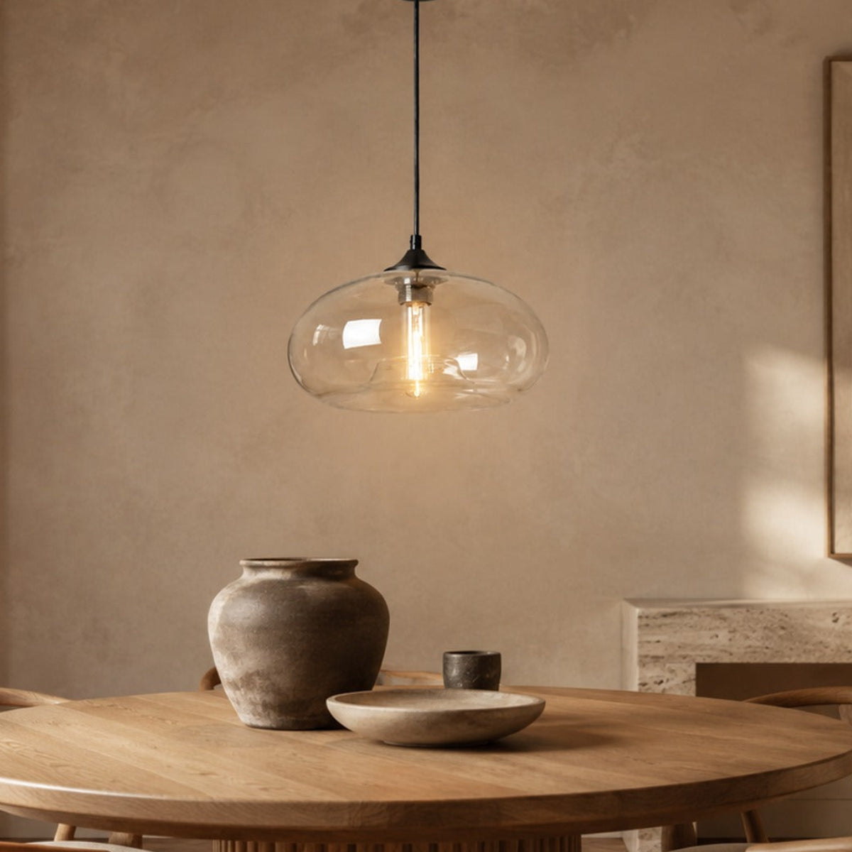 Colored Glass Pendant Light
