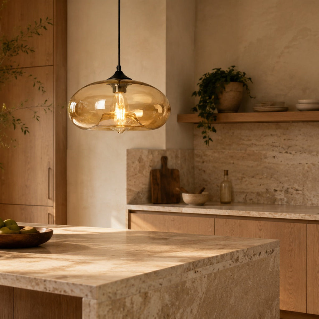 Colored Glass Pendant Light