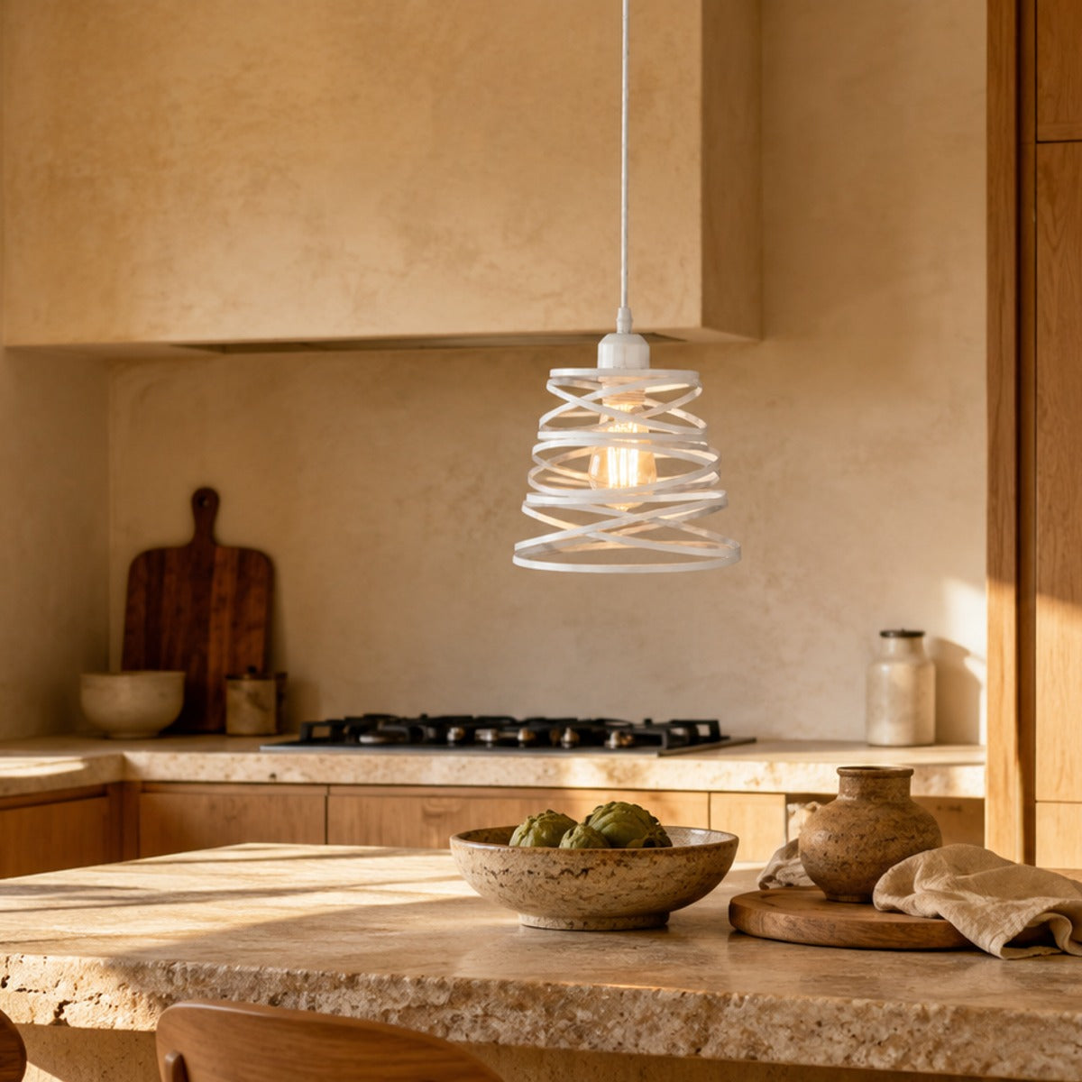 Spiral Metal Pendant Light