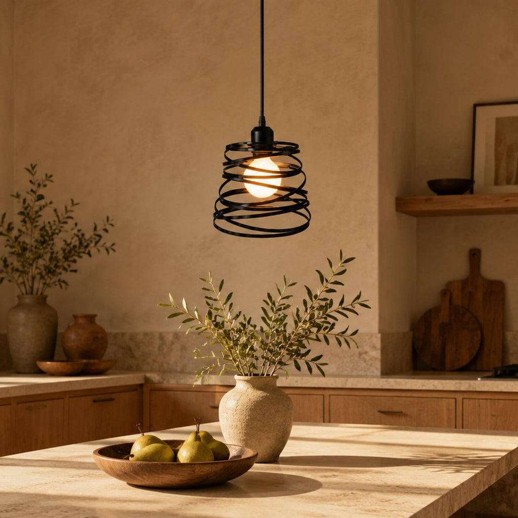 Spiral Metal Pendant Light