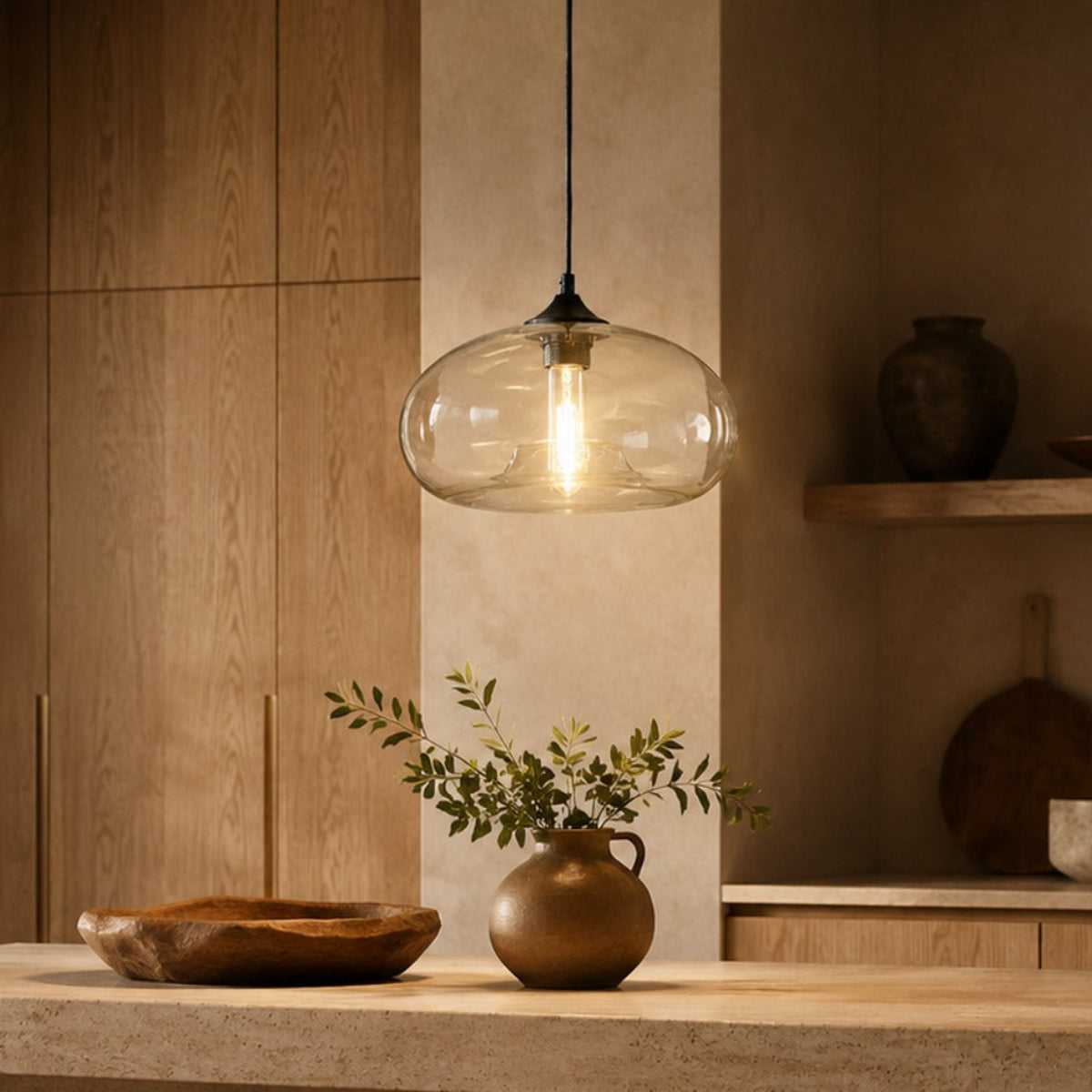 Colored Glass Pendant Light