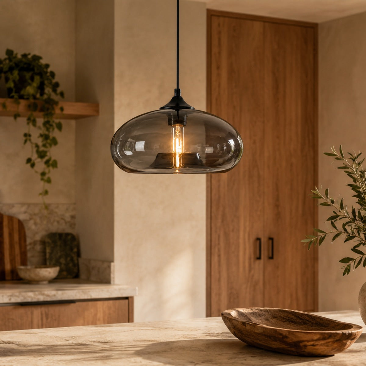 Colored Glass Pendant Light