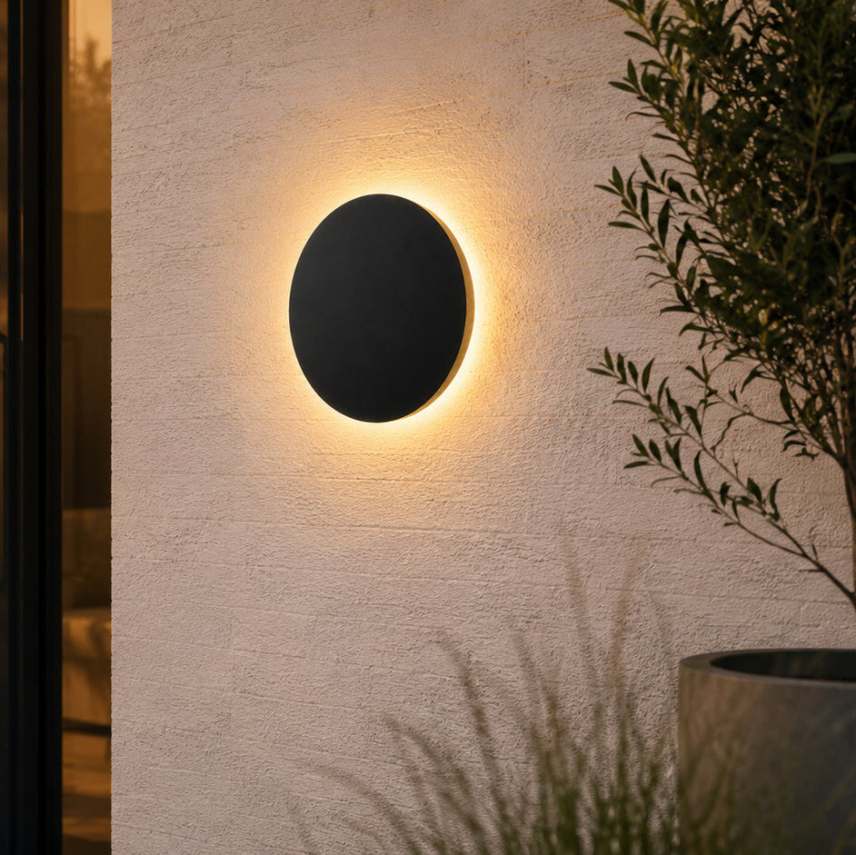 Round Outdoor Wall Sconce